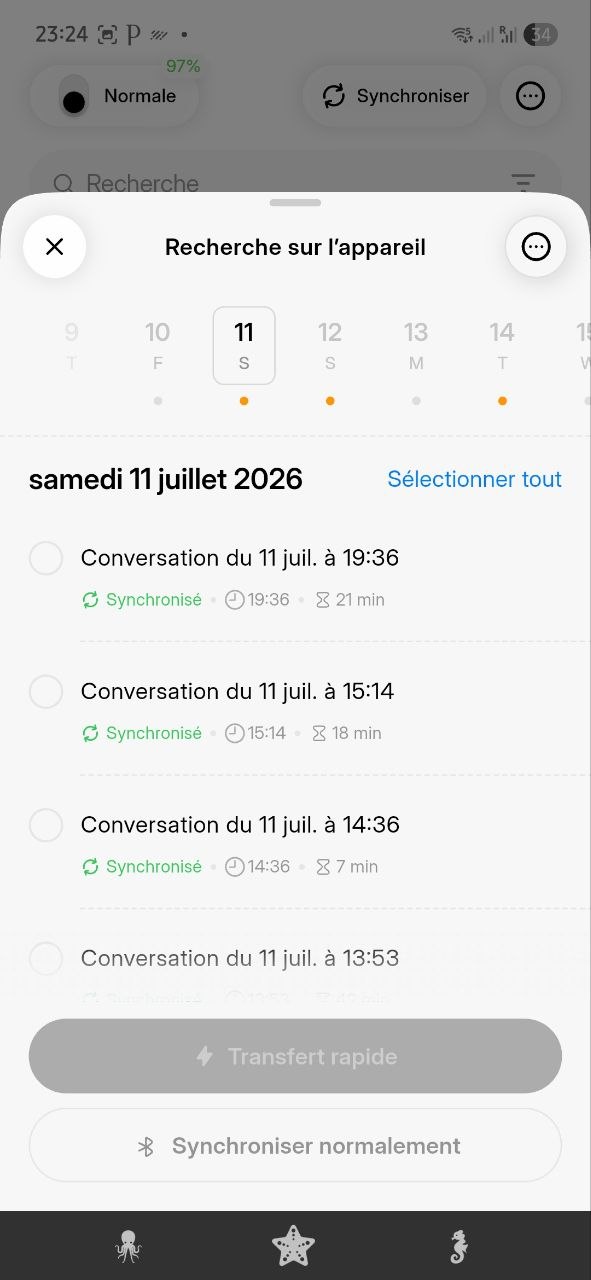 pocket ia avis - synchronisation