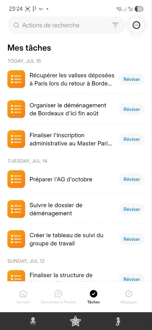 pocket ia avis - tasks