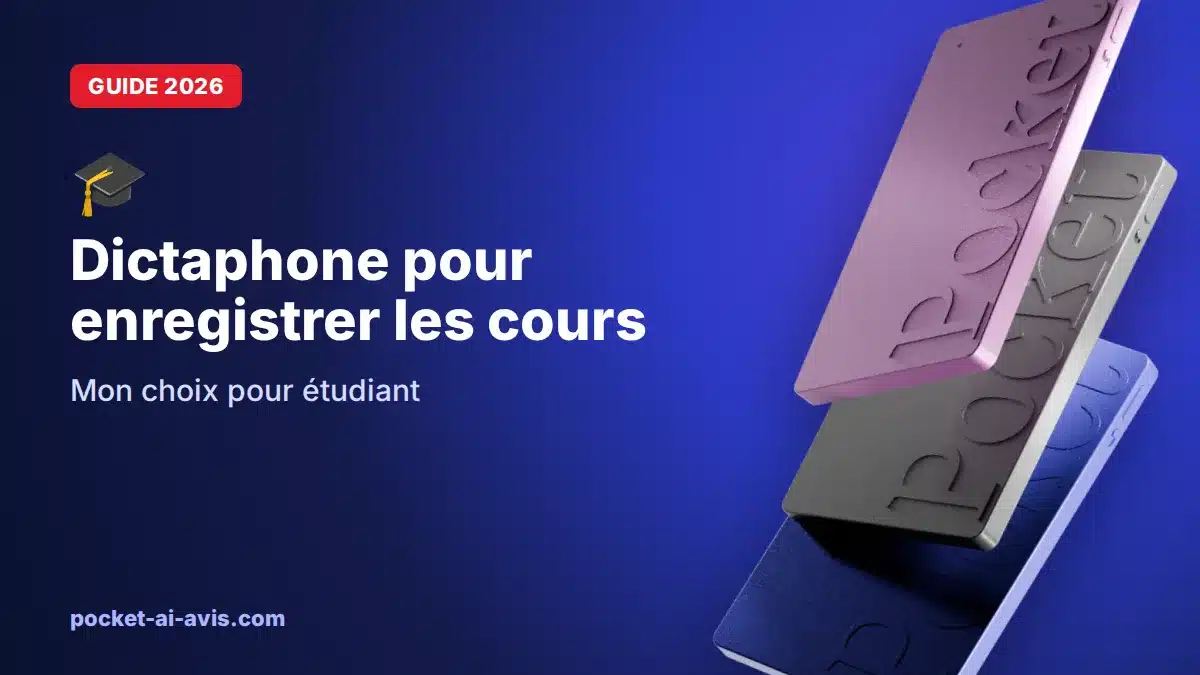 Dictaphone pour enregistrer les cours : mon choix pour étudiant (2026)
