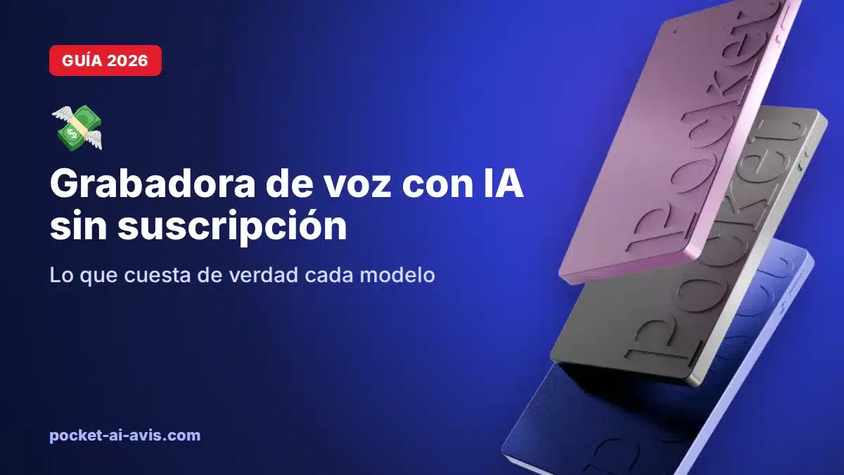 Grabadora de voz con IA sin suscripción: lo que cuesta de verdad cada modelo (2026)